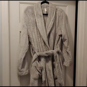 NWOT Gilligan & O'Malley Gray Fleece Robe XL/XXL